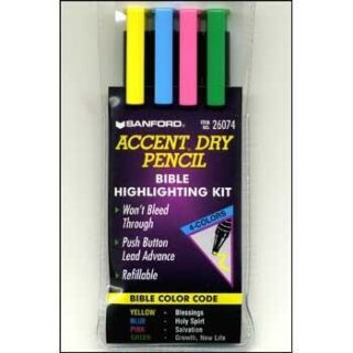 634989260744 Sanford Bible Dry Pencil Bible Highlighting Kit