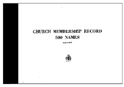 9780805480863 Church Membership Record Book