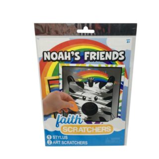 684364221266 Noahs Friends I Love Jesus Zebra Faith Scratcher