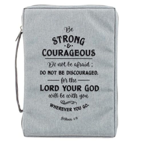 1220000131729 Be Strong And Courageous Poly Canvas Value