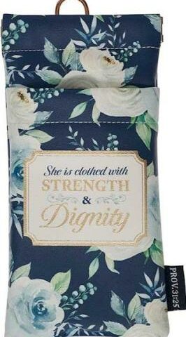 1220000325180 She Is Clothed With Strength And Dignity Eyeglass Case Proverbs 31:25