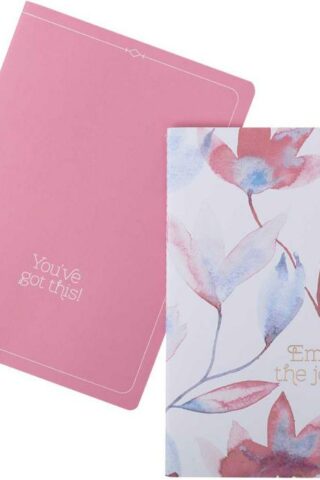 1230000109017 Pink Petals Embrace The Journey Notebook Set