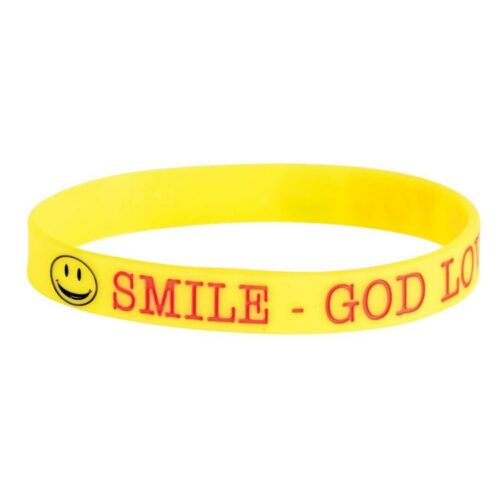 603799575454 Smile God Loves You Silicone (Bracelet/Wristband)