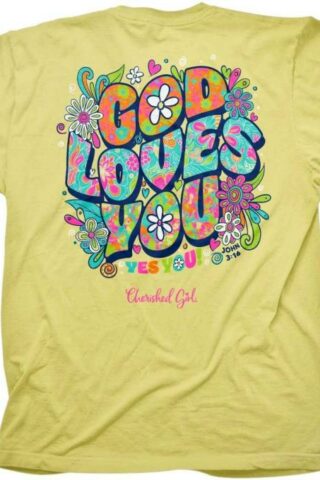 612978586136 Cherished Girl God Loves You (Large T-Shirt)