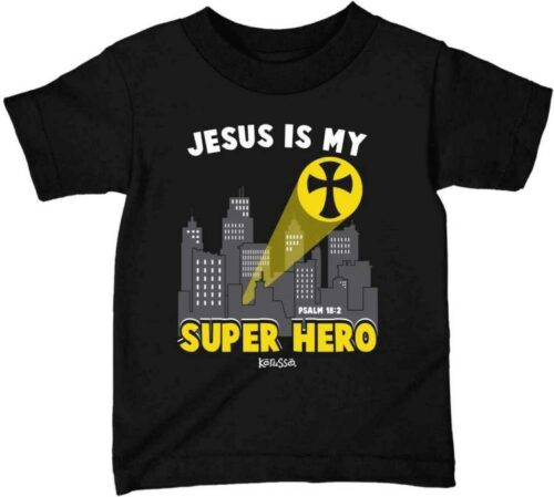 612978595718 Kerusso Kids Jesus Is My Super Hero (4T (4 years) T-Shirt)