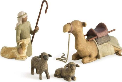 638713261052 Shepherd And Stable Animals (Figurine)