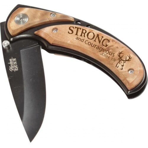 656200163733 Strong Burl Wood Pocket Knife
