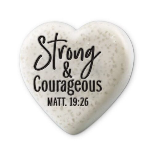 667665407744 Strong And Courageous Heart Stone