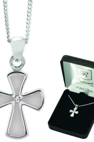 714611154679 Mother Of Pearl Flare Cross CZ