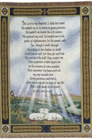 725734224620 23rd Psalm Tapestry Throw