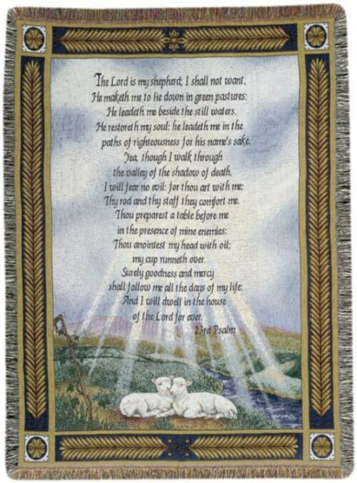 725734224620 23rd Psalm Tapestry Throw