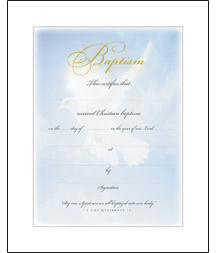 730817304168 Baptism Certificate Pack Of 6