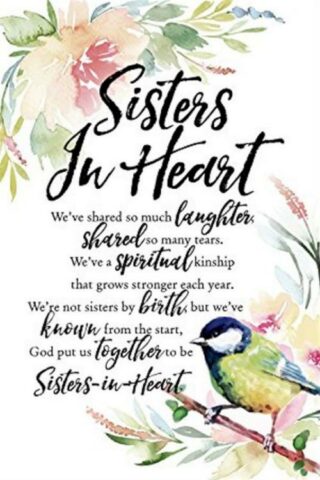 737682050411 Sisters In Heart (Plaque)