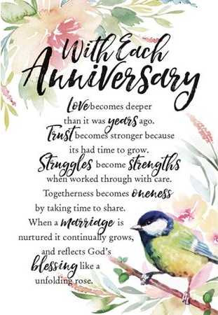 737682050466 With Each Anniversary (Plaque)