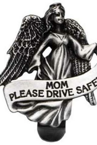 785525030366 Mom Please Drive Safely Angel Visor Clip