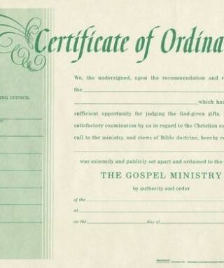 9780805472691 Certificate Of Ordination Minister