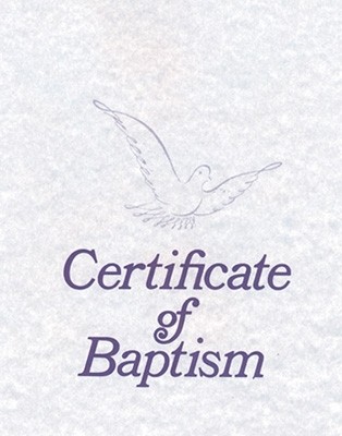 9780805472714 Folded Certificate Of Baptism