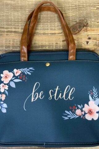 081983749858 Be Still Floral Bible Tote