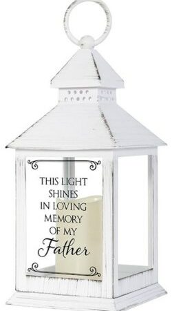 096069575856 In Loving Memory Of My Father LED Candle And Timer Lantern