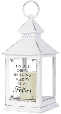 096069575856 In Loving Memory Of My Father LED Candle And Timer Lantern