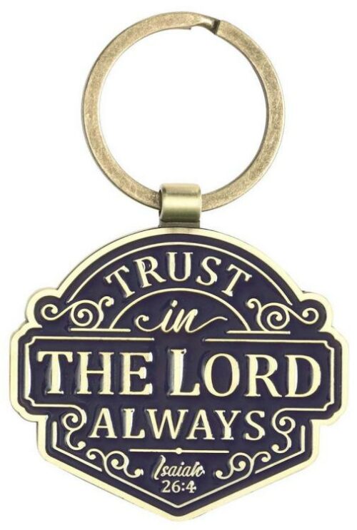 1220000136885 Trust In The LORD Always Keyring In Gift Tin Isaiah 26:4