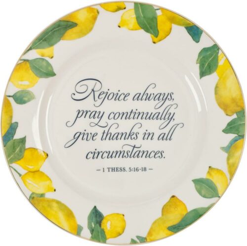 1220000324923 Rejoice Always Lemon Yellow Ceramic 1 Thessalonians 5:16-18