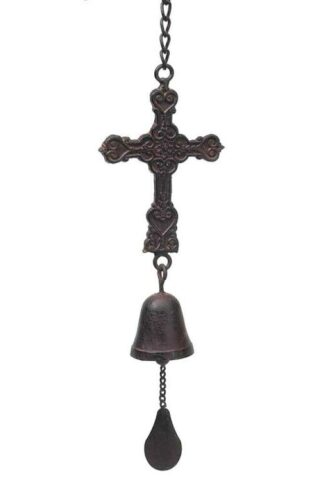 603799388009 Cross With Bell Windchime