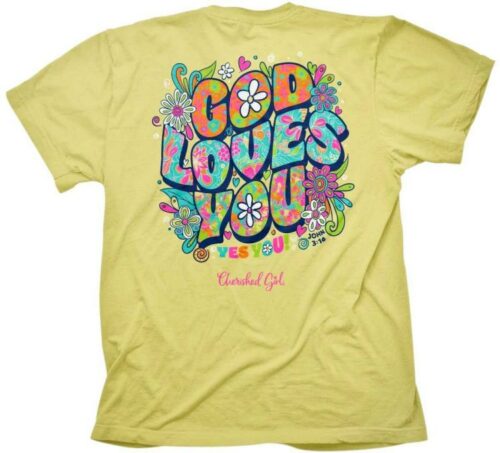 612978586112 Cherished Girl God Loves You (Small T-Shirt)