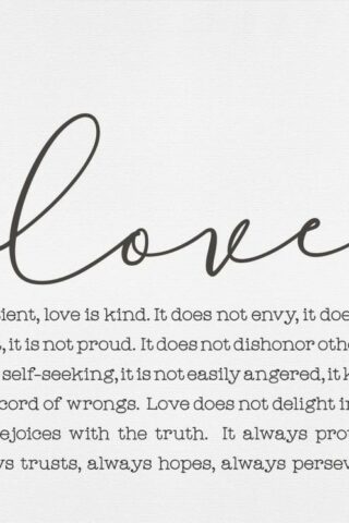 656200683330 Love Is Patient Love Is Kind 1 Corinthians 13:4 Canvas