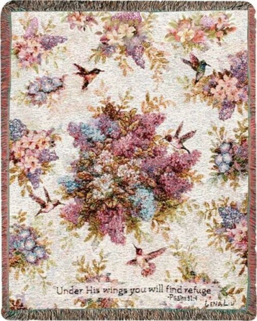 725734356697 Whisper Wings Tapestry Throw With Verse