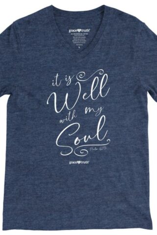 612978550113 Grace And Truth It Is Well V Neck (Small T-Shirt)