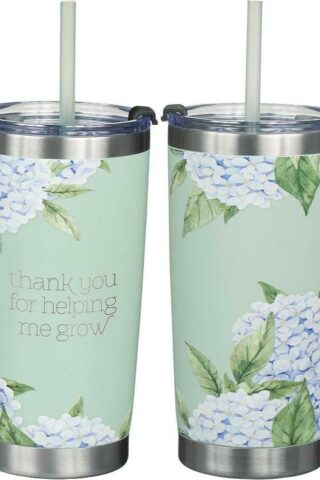 1220000370531 Helping Me Grow Hydrangea Travel Tumbler