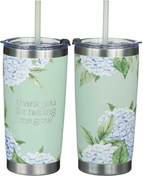 1220000370531 Helping Me Grow Hydrangea Travel Tumbler