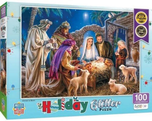 705988122477 Christ Is Born 100 Piece Glitter (Puzzle)