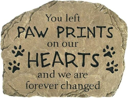 096069130512 Paw Prints Garden Stone