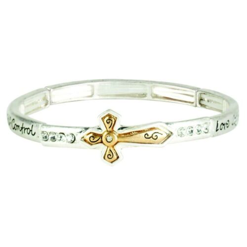 603799014212 Love Joy Peace Horizontal Cross (Bracelet/Wristband)