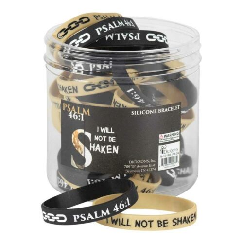 603799295772 I Will Not Be Shaken Silicone (Bracelet/Wristband)