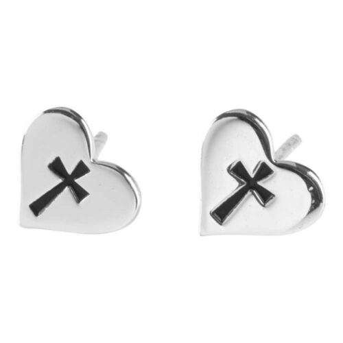 603799341318 Heart Cross (Earring)