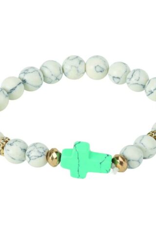 603799823951 Sideway Stone Cross (Bracelet/Wristband)