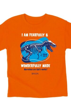 612978585467 Kerusso Kids Wonderfully Made Dinosaur (Medium T-Shirt)