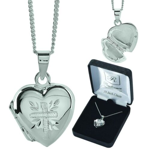 714611154402 Etched Heart Locket