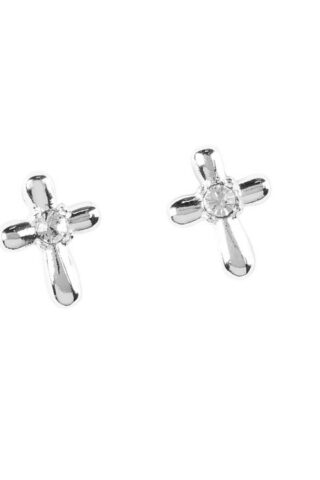 714611154440 Petal Cross CZ (Earring)