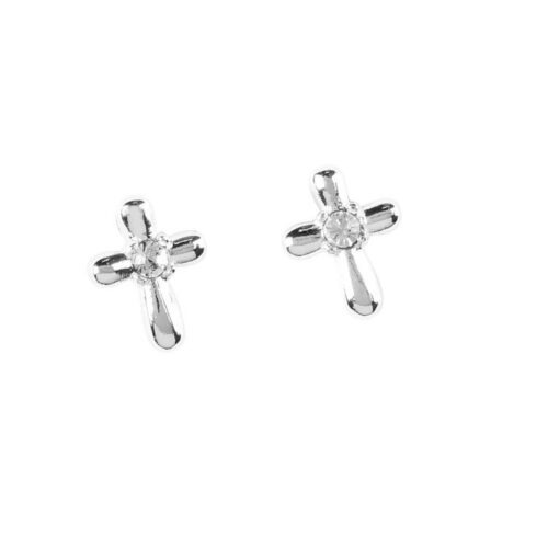 714611154440 Petal Cross CZ (Earring)