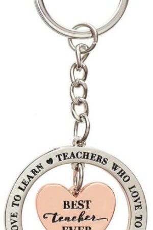 843310101018 Best Teacher Ever Metal Keyring In Gift Tin