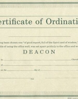 9780805472707 Certificate Of Ordination Deacon