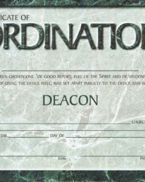 9780805473278 Certificate Of Ordination Deacon