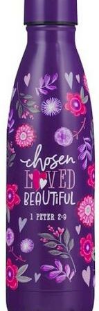 1220000324244 Chosen Loved Beautiful Stainless Steel Water Bottle 1 Peter 2:9