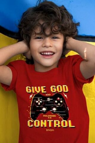 612978643839 Kerusso Kids Give God Control (Medium T-Shirt)