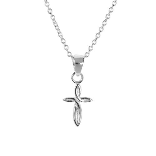 603799496865 Petal Cross Silver Plate