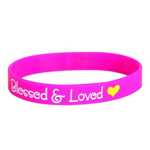 603799575508 Blessed And Loved Silicone (Bracelet/Wristband)